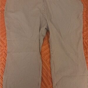 Women's plus size trousers - Brown Plaid